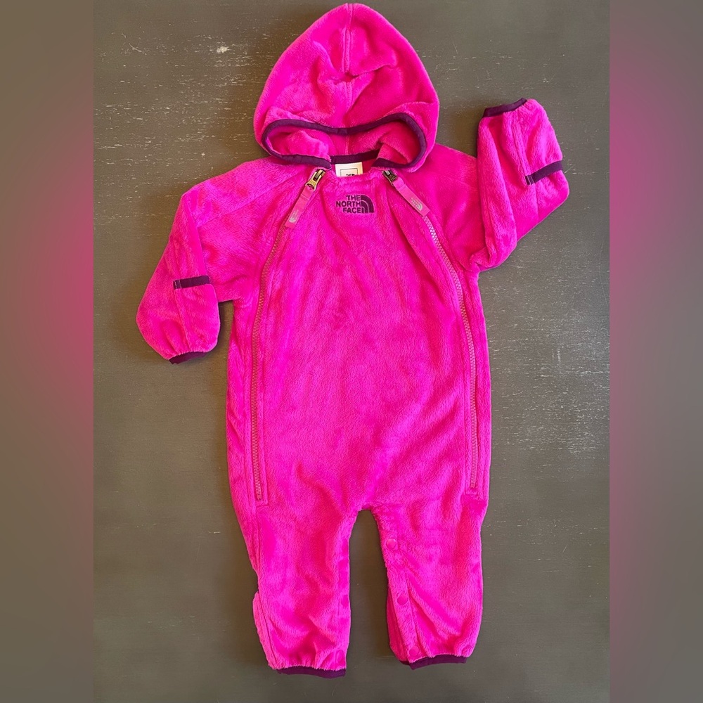 The North Face Infant Fuchsia Hooded Zip Bunting